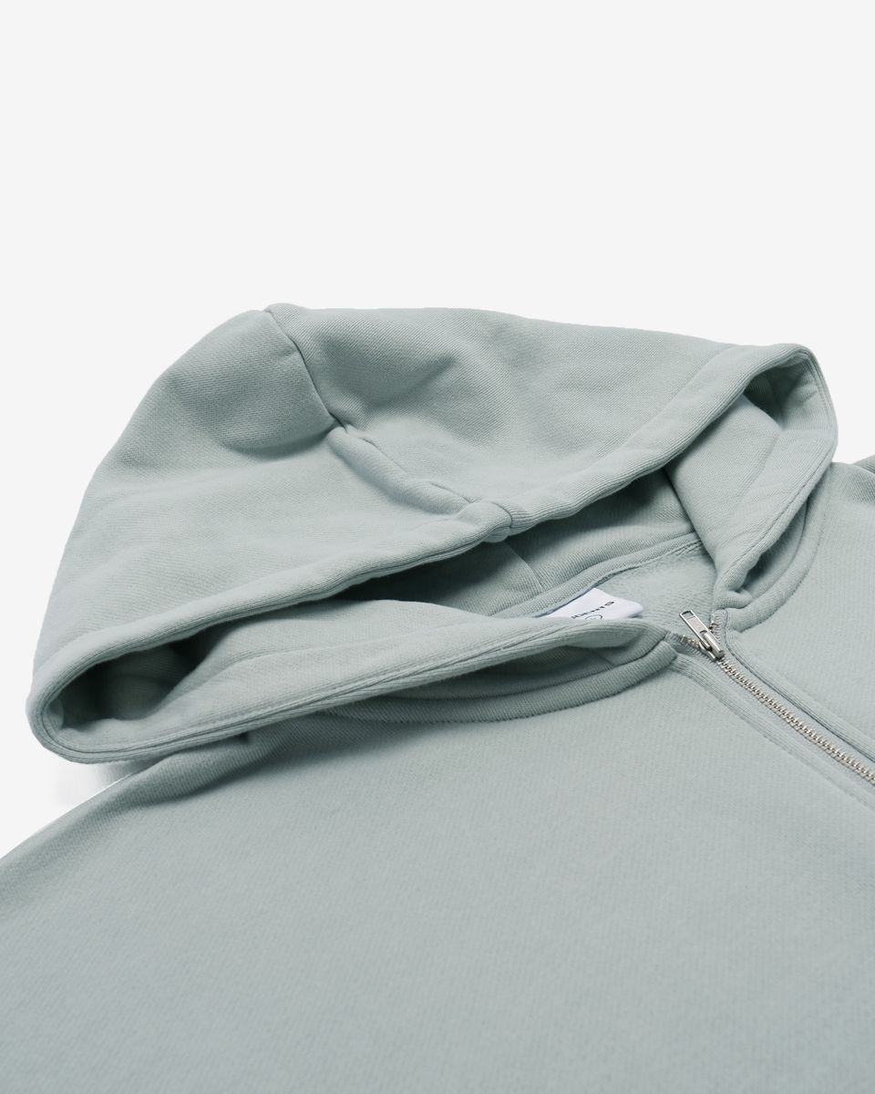 Albans Fleece Q-Zip Hoodie - Chambray
