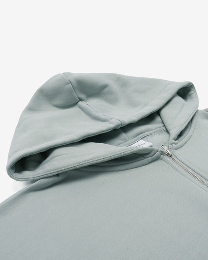 Albans Fleece Q-Zip Hoodie - Chambray