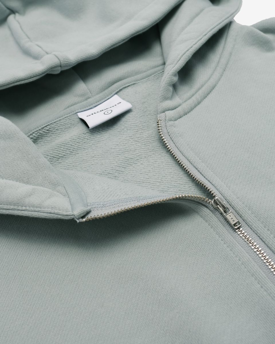 Albans Fleece Q-Zip Hoodie - Chambray