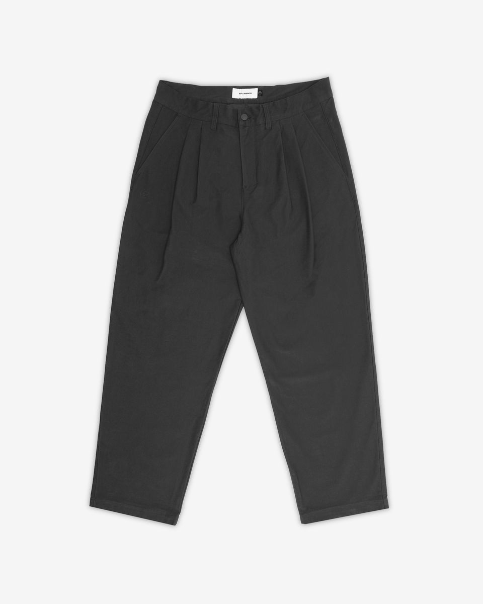 Orchestra Twill Pleated Pant - Black