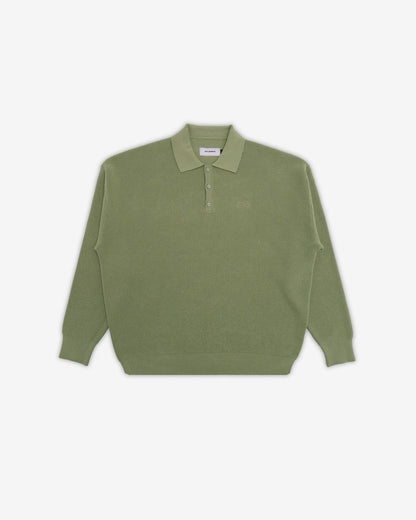 Seminar L/S Knit Sweater Polo - Peapod