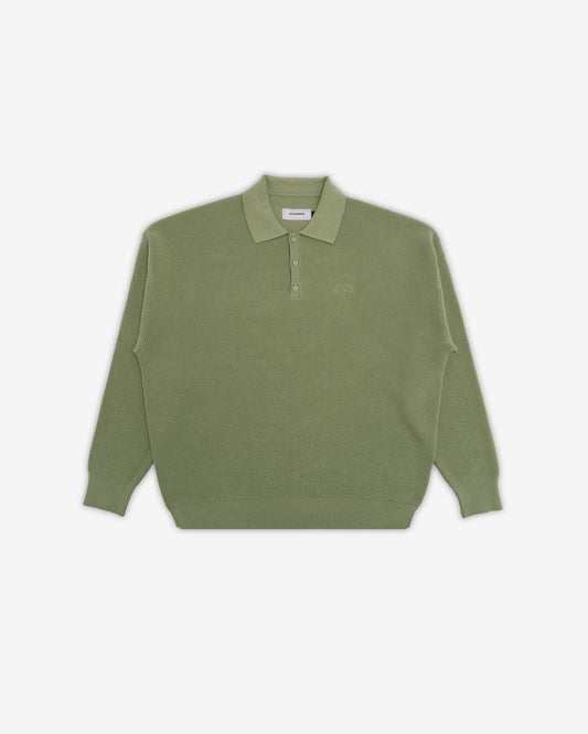 Seminar L/S Knit Sweater Polo - Peapod