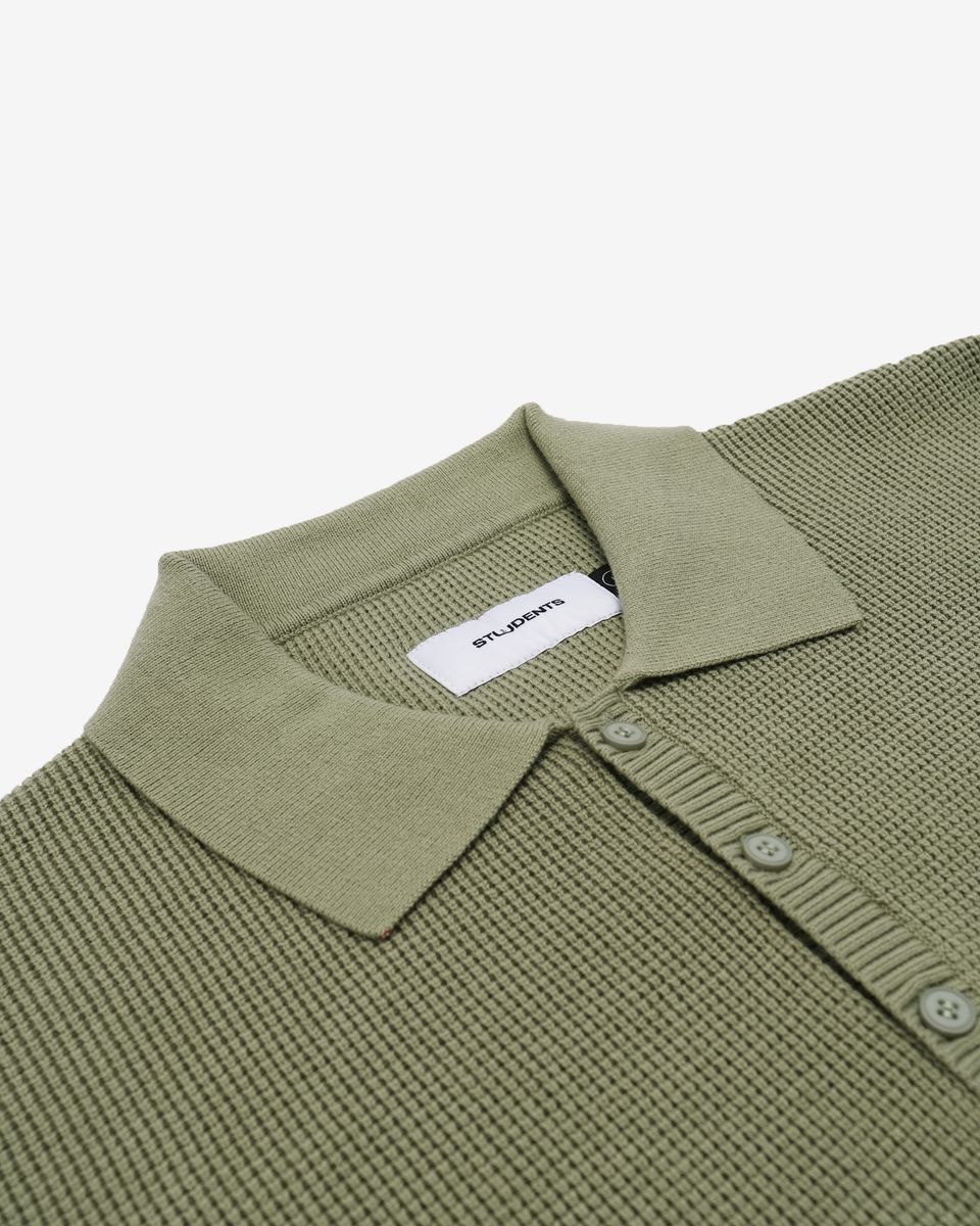 Seminar L/S Knit Sweater Polo - Peapod