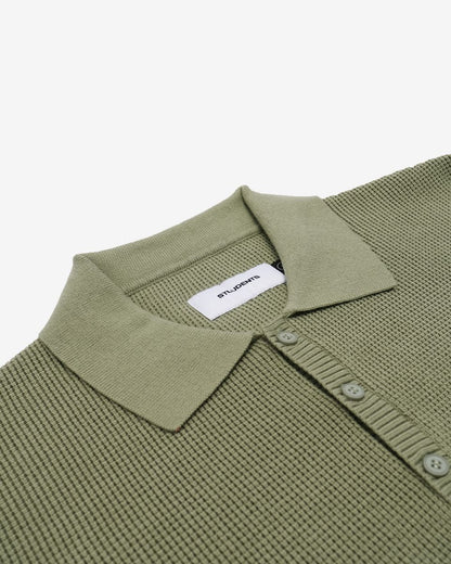 Seminar L/S Knit Sweater Polo - Peapod