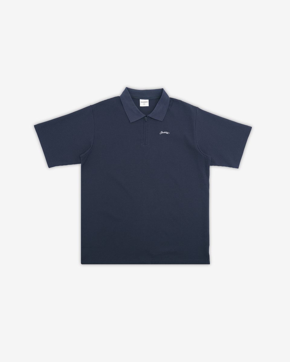 Encino S/S Zip Polo Shirt - Midnight