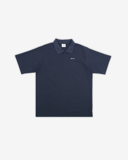 Encino S/S Zip Polo Shirt - Midnight