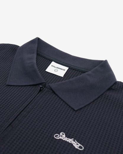 Encino S/S Zip Polo Shirt - Midnight