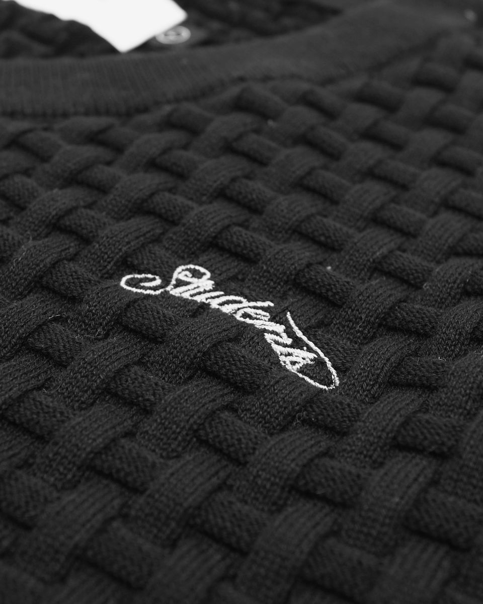 Harvard Knit Sweater Vest - Black