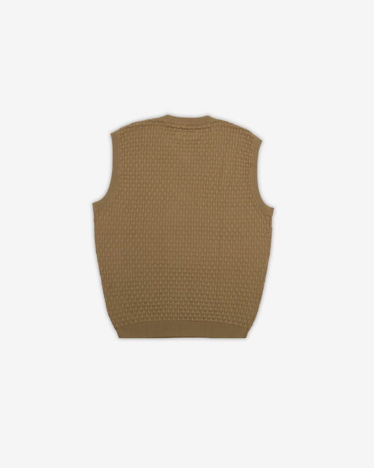 Harvard Knit Sweater Vest - Dark Tan