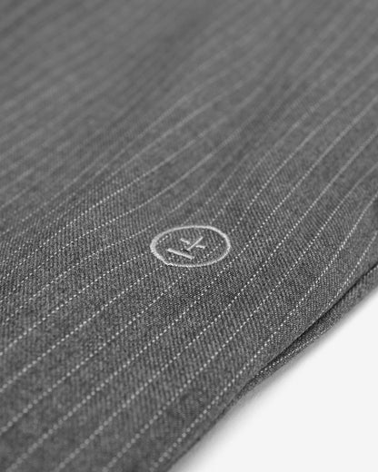Heritage Pinstripe Pleated Pant - Grey