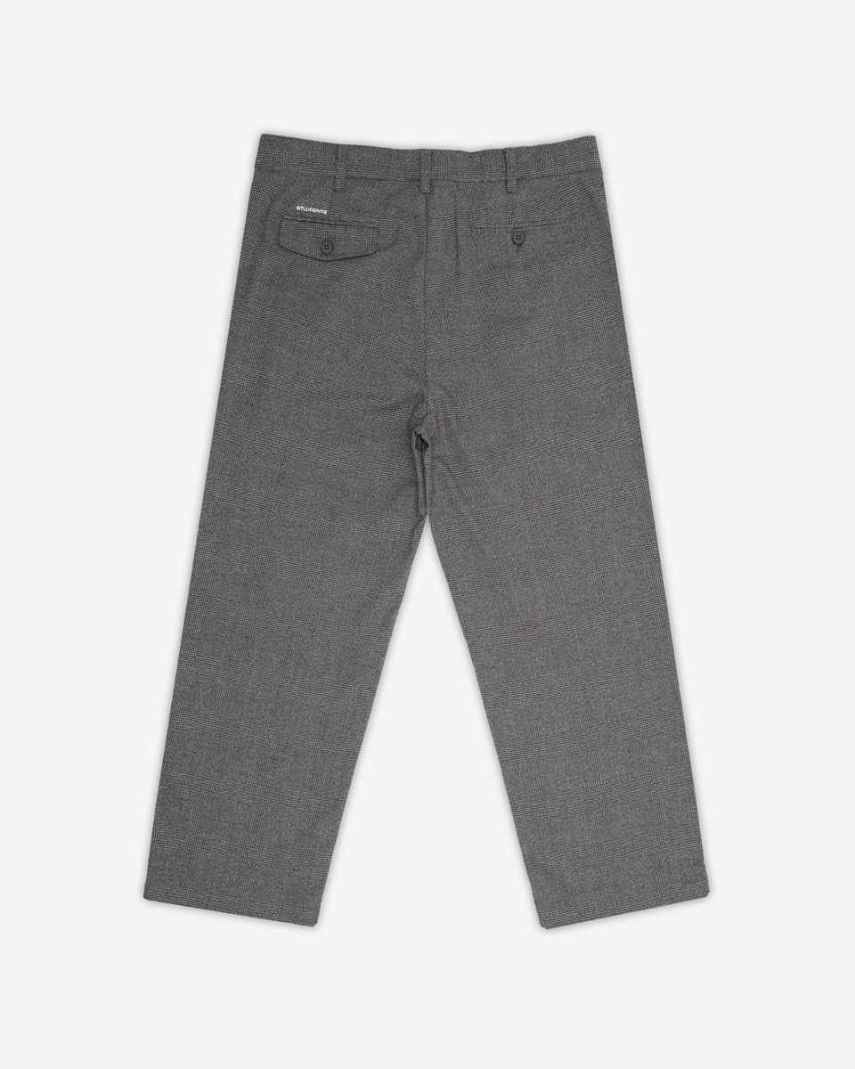 Heritage Herringbone Pleated Pant - Dark Grey