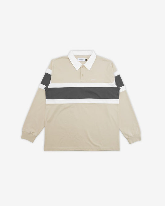 Corwin L/S Rugby Polo Shirt - Cement