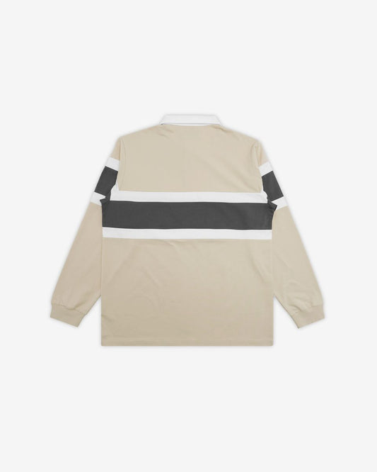 Corwin L/S Rugby Polo Shirt - Cement