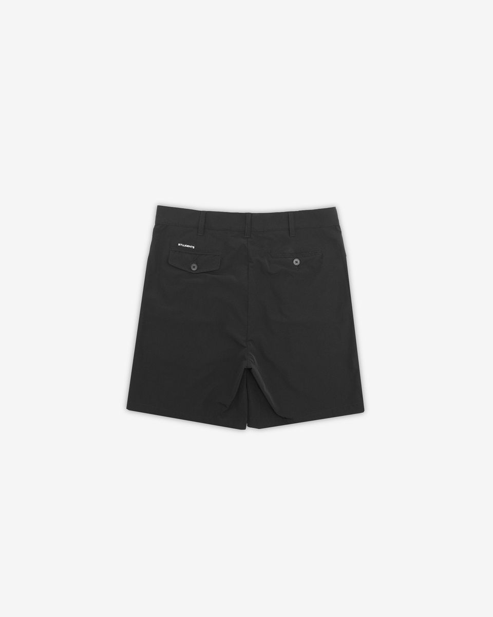 Heritage Nylon Pleated Short - Black