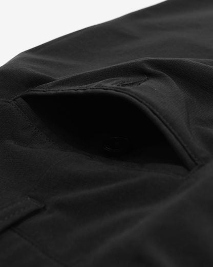 Heritage Nylon Pleated Short - Black