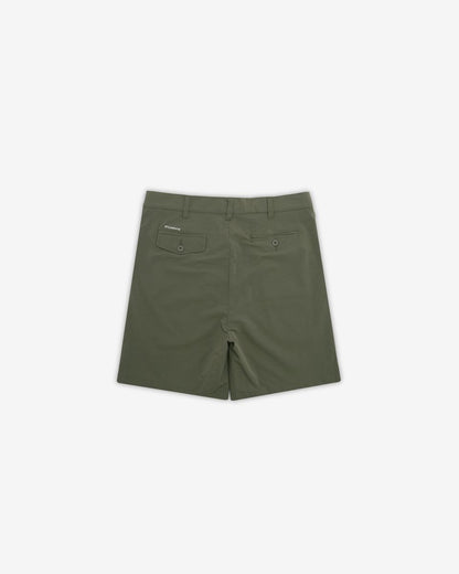 Heritage Nylon Pleated Short - Military