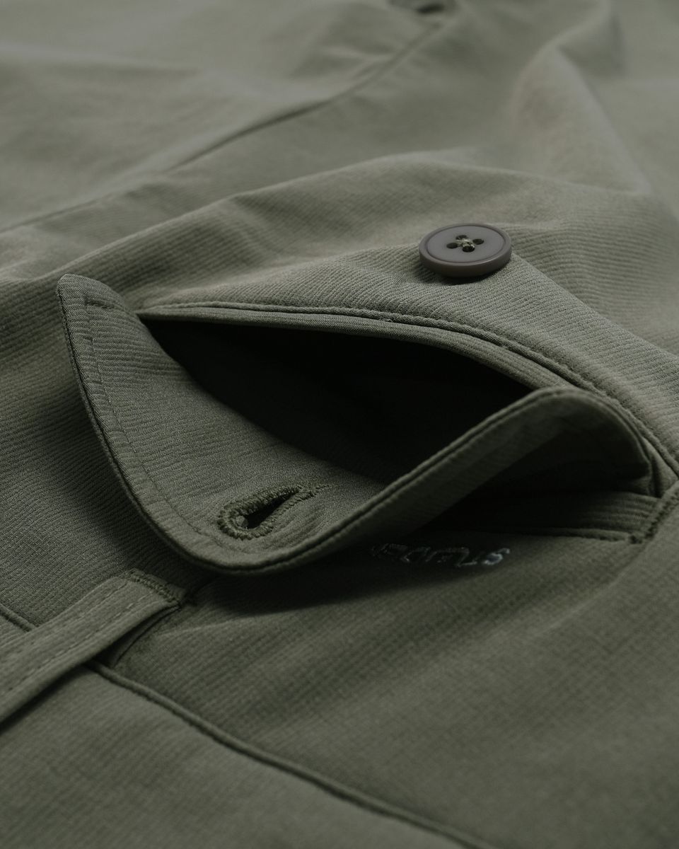 Heritage Nylon Pleated Short - Military