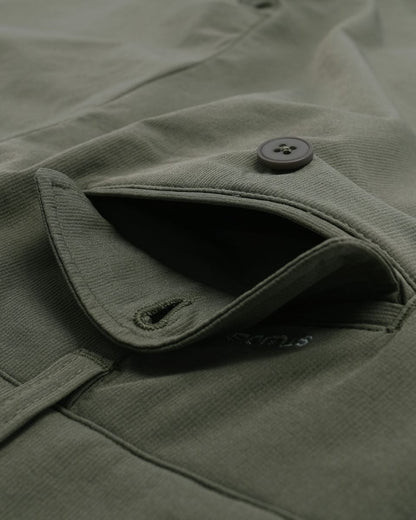 Heritage Nylon Pleated Short - Military