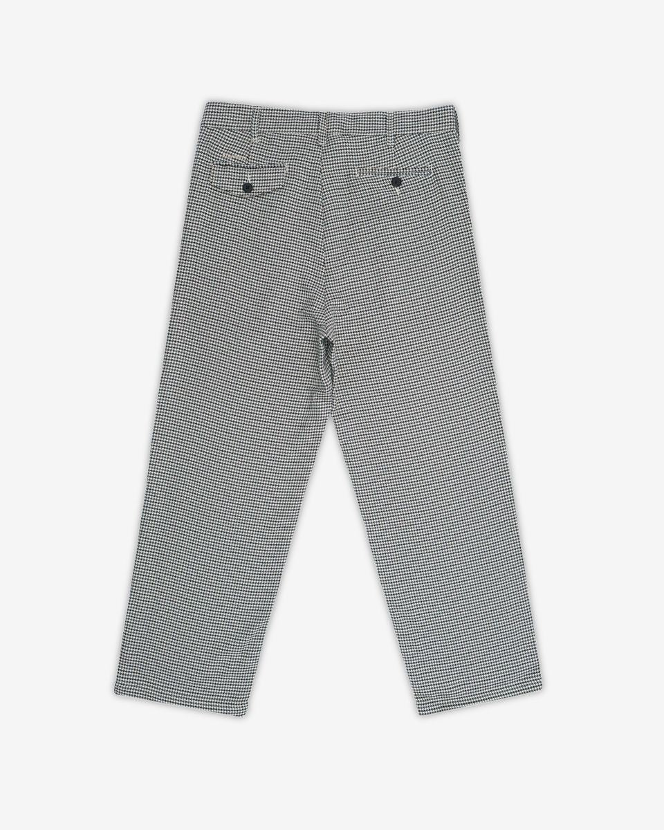 Heritage Houndstooth Pleated Pant - Green