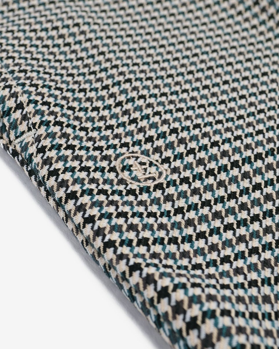 Heritage Houndstooth Pleated Pant - Green