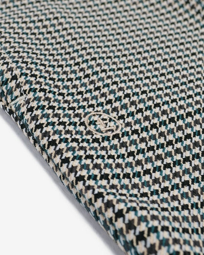 Heritage Houndstooth Pleated Pant - Green