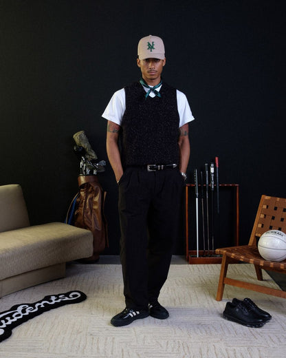 Choir Knit Sweater Vest - Black
