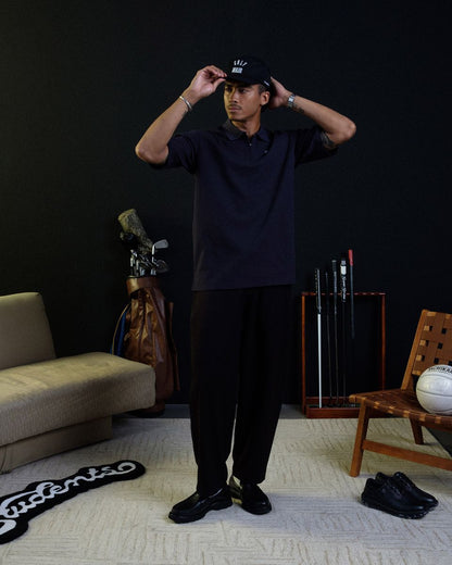Encino S/S Zip Polo Shirt - Midnight