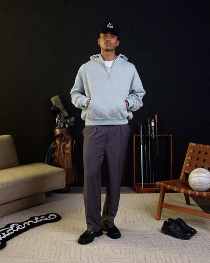 Heritage Pinstripe Pleated Pant - Grey
