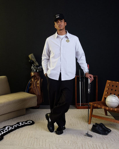 Dean L/S Button-Up Shirt - Light Grey