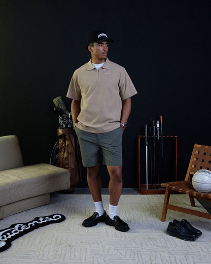 Heritage Nylon Pleated Short - Military