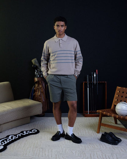 Heritage Nylon Pleated Short - Military