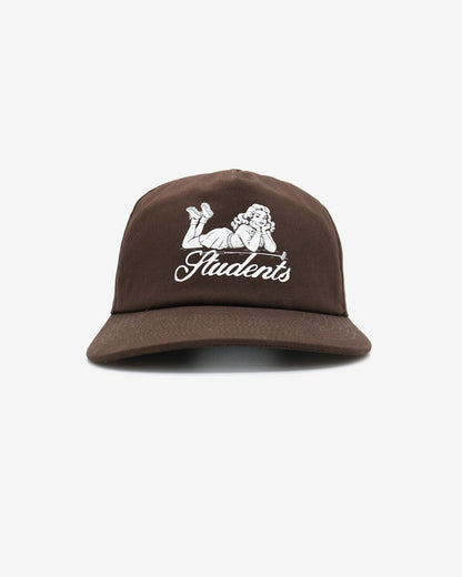 Pinned 5-Panel Snap Back Hat - Chocolate