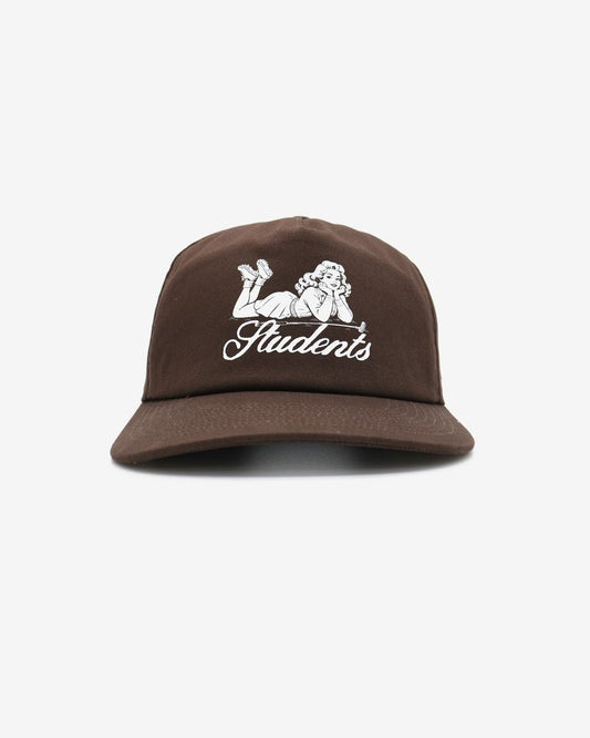 Pinned 5-Panel Snap Back Hat - Chocolate
