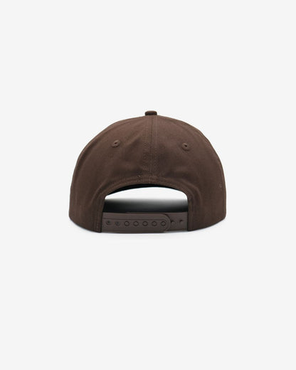 Pinned 5-Panel Snap Back Hat - Chocolate