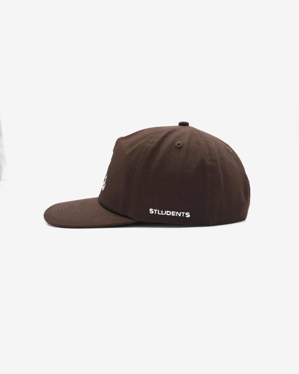 Pinned 5-Panel Snap Back Hat - Chocolate