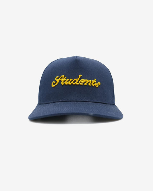 Puzzled 5-Panel Snap Back Hat - Dark Blue