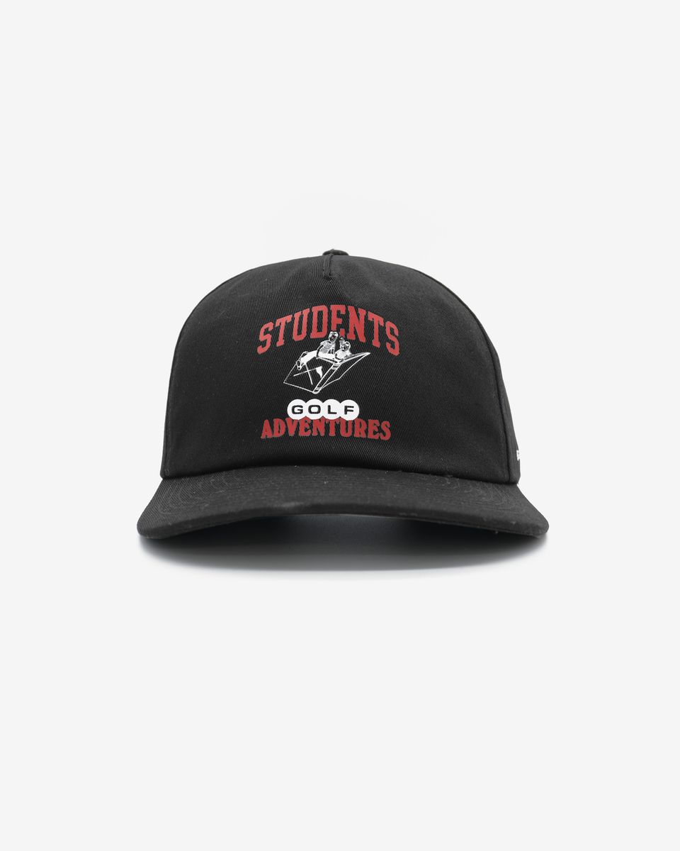Golf Adventures 5-Panel Snap Back Hat - Black