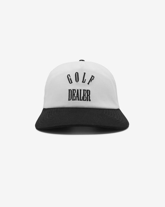 Golf Dealer Strap Back Hat - Black White