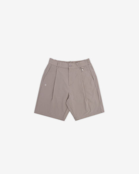 Calculus Standard Nylon Pleated Short - Cement