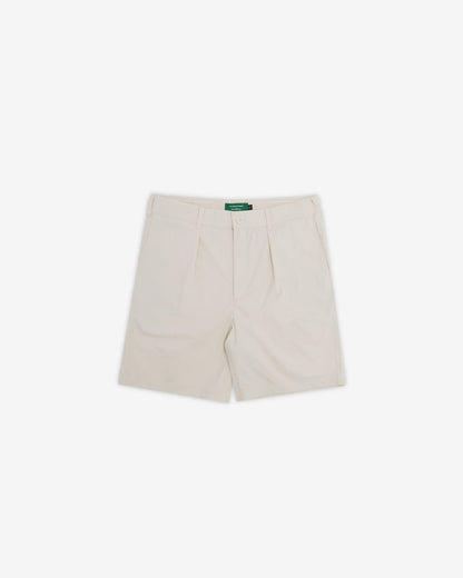 Heritage Nylon Houndstooth Pleated Short - Bone