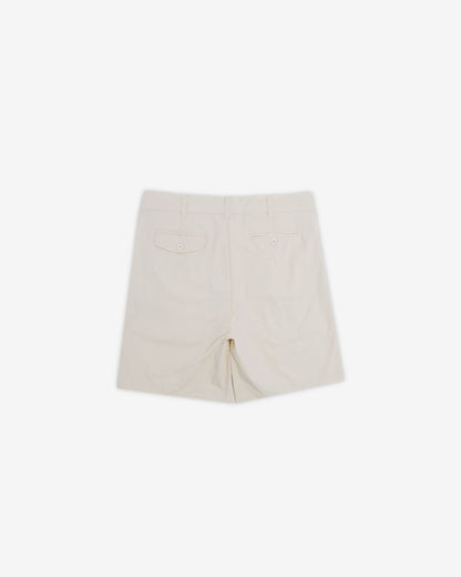 Heritage Nylon Houndstooth Pleated Short - Bone