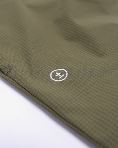 Heritage Nylon Houndstooth Pleated Short - Military