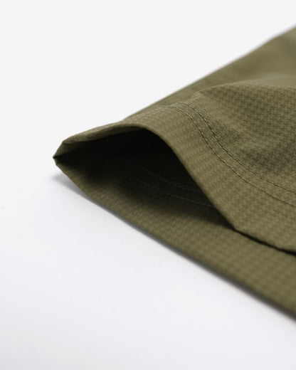 Heritage Nylon Houndstooth Pleated Short - Military