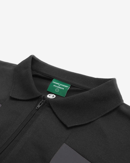 Everett L/S Zip Polo - Black
