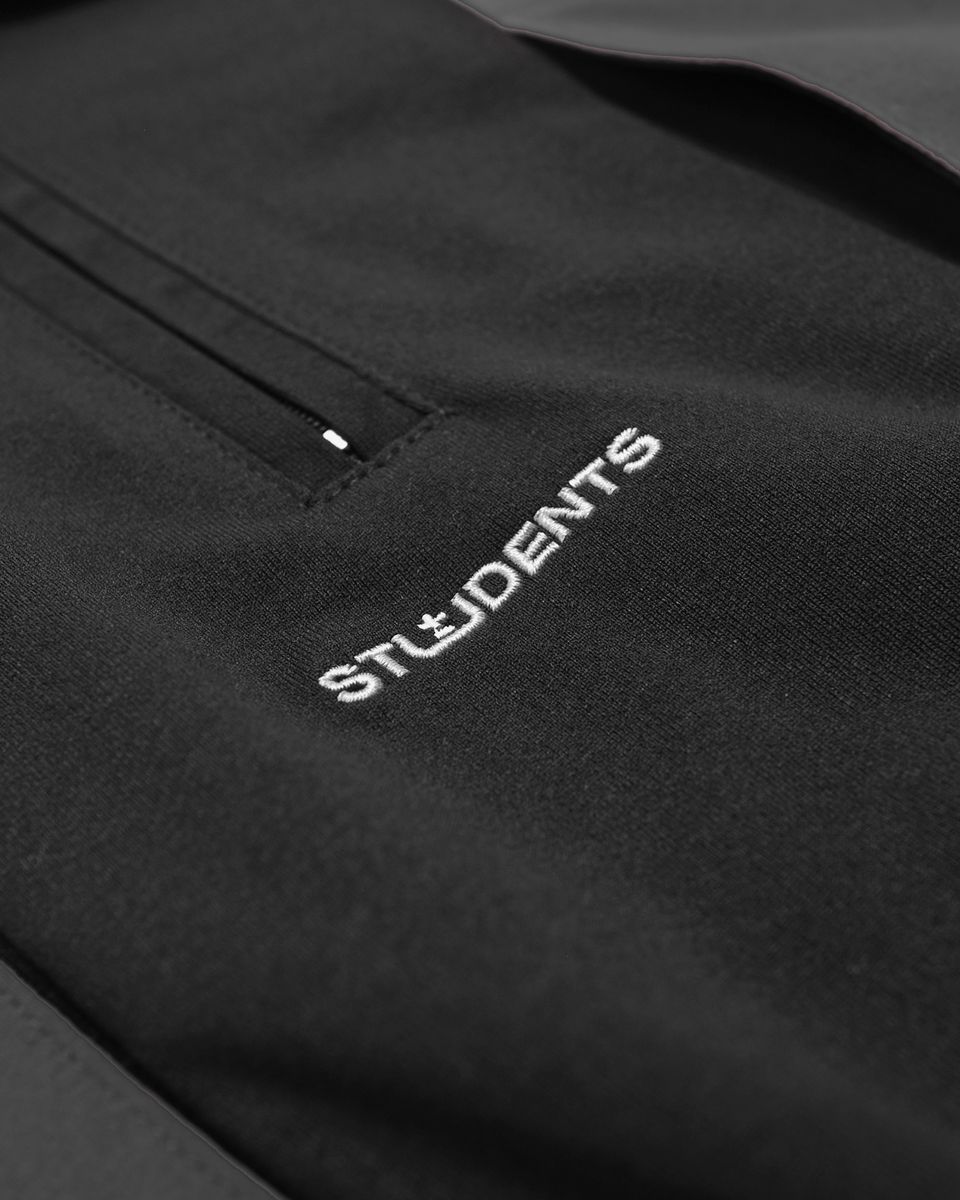 Everett L/S Zip Polo - Black