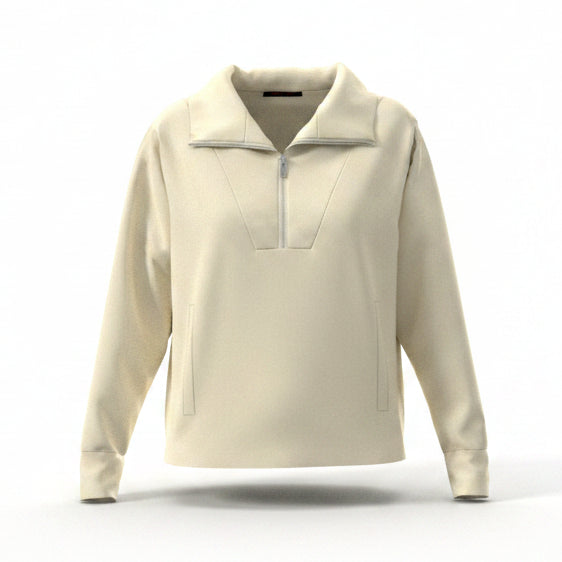 Soleil Half Zip Pullover - Daisy