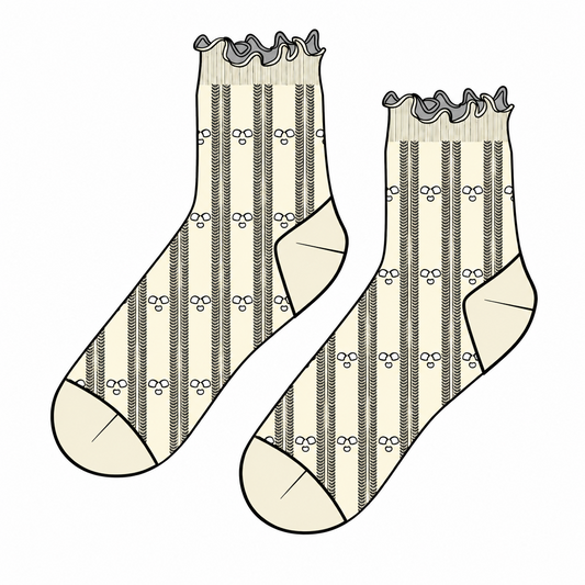 Capri Lace Ankle Sock - Antique White