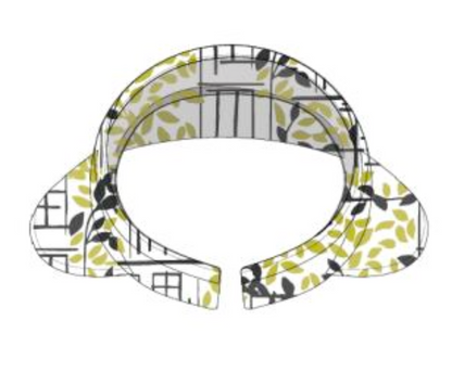 Claire City Visor - Vines Print