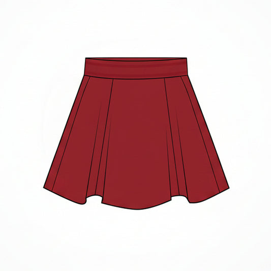 Phoenix Flare Skirt - Cherry