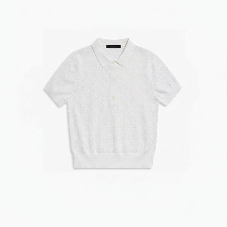 Pointelle Polo - Arctic
